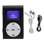 Cuifati Portable Mini MP3 Music Player Sports Back‑Clip LCD Screen MP3 Support Memory Card Running exercise Walkman(black)