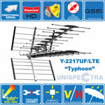 Unispectra®  "TYPHOON" - SUPER High Gain Pro HD TV AERIAL Freeview LTE Protected