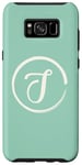 Coque pour Galaxy S8+ Monogramme blanc minimaliste lettre J logo circulaire