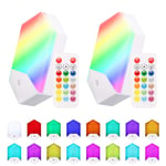 Plug-in LED Night Light,4 Modes 16 Colors Adjustable RGB Colour Changing Night Light with Remote Control Children Light Wall Lights for Kids, Bedroom, Hallway, Kitchen, Stairs