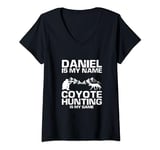 Womens Daniel Quote for Predator Hunting and Coyote Hunter V-Neck T-Shirt