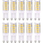 G9 LED-lampor, varmvit 3000K 5W G9 LED-lampa motsvarande 40 W halogenlampor 420 lumen ej dimbar, 10-pack [Energiklass A+],