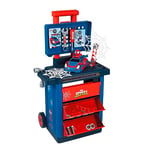 SMOBY Spidey and His Amazing Friends Workshop Cart - Help Spidey to build his car. Children's Toy Pretend Play WorkShop Cart - trays for storage - Portable for Boys and Girls Ages 3 4 5 6 7 Years