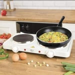 2500w Electric Twin Double Hot Plates Home,Camping and Caravan1000w +1500w