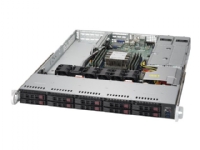 Supermicro SuperServer 1019P-WTR - Server - kan monteras i rack - 1U - 1-vägs - ingen CPU upp till - RAM 0 GB - SATA - hot-swap 2.5 vik/vikar - ingen HDD - AST2500 - Gigabit Ethernet, 10 Gigabit Ethernet - skärm: ingen - svart