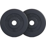 Gorilla Sports - Disques Olympiques en plastique - 50/51mm De 1,25 kg à 15 kg et disponible en lot - Poids : 2 x 10 kg
