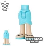 LEGO Elves Mini Figure Legs - Medium Azure Skirt and Sandals