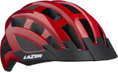 Lazer Compact Bike Safety Helmet, Red, Uni-Adult Size 54-61