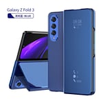 samsung Samsung Galaxy Z Fold3 5G Mirror Folio (Blue) PU Leather Case Blue