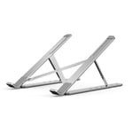 LinkLvoe Laptop Stand Portable Laptop Cooling Desk Holder 6 Levels Of Height Adjustable Foldable Aluminum Ventilated Ergonomic Riser Easy To Carry Compatible With All Laptops (Up To 15.6 Inch)