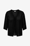 Only Carmakoma - Blus carGeorgia 3/4 Kimono Wvn - Svart