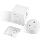 Wi-Fi Smart Plug Wireless UK Power Wall Socket Works with Alexa Echo Google Home