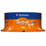 Verbatim - 25 x DVD-R 4.7 Go 16x argent mat spindle