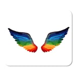 Mousepad Computer Notepad Office Creative Rainbow Spectrum Wings Watercolor Creativity Gay Rights Freedom Home School Game Player Computer Worker Inch