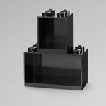 LEGO BRICK SHELF SET, svart