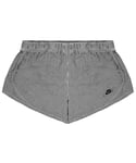 Nike Womens Sportswear Checkered Shorts White Black Women Stretch Bottoms 477057 010 Cotton - Size X-Small