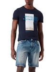 Tom Tailor Denim Men's 1031120 Bermuda Jeans Shorts, 10285-Destroyed Mid Stone Wash, L