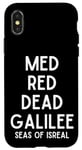 Coque pour iPhone X/XS Med Red Dead Galilee Sea Israël
