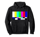 No Signal Television Screen Color Bars Test Pattern Pullover Hoodie