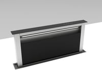 Award Downdraft Rangehood 90cm 900 m3/h max. extraction Stainless Steel/ Black Glass with Touch Control