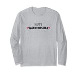 Happy Valentines Day Cute Heart Valentine Couple Long Sleeve T-Shirt