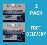 2 x L'OREAL PARIS WRINKLE EXPERT 35+ COLLAGEN HYDRATING DAY CREAM 50ML