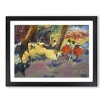 Before The Performance By Edgar Degas Classic Painting Framed Wall Art Print, Ready to Hang Picture for Living Room Bedroom Home Office Décor, Black A3 (46 x 34 cm)