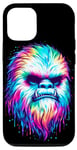 Coque pour iPhone 15 Pro Cool Yeti Graphic Spirit, illustration d'animaux, art tie-dye