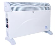 Dx Drexon 742200, Convecteur Mobile Primo, 2000W, 20 x 75 x 47.5 cm, Thermostat mécanique, Système Anti-surchauffe, Blanc