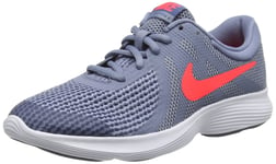 Nike Boys' Revolution 4 (gs) Competition Running Shoes, Grey (Ashen Slate/Flash Crimson-Diffused Blue 400), 4.5 UK