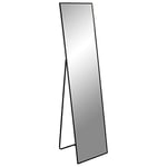 DRW Miroir sur Pied en métal Noir 37 x 150 cm