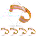 4 stycken PVC-ID-korthållare med hög synlighet, skidkort, armband, ID-korthållare Orange