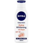 NIVEA Body Lotion, Extra Whitening Cell Repair, SPF 15 - 200ml (Pack of 1)