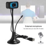 Blue Universal USB Webcam With Desktop Stand For Computers External