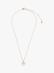 kate spade new york Precious Pansy Mini Pendant Necklace, Rose Gold/Cream