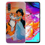 Jasmine & Rajah #1 Disney cover for Samsung Galaxy A70 - Orange
