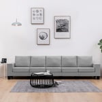 vidaXL 5-personers sofa stof lysegrå