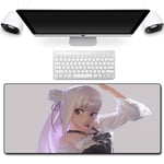 HOTPRO Comfortable Gaming Anime Mouse Pad 丨Thick Waterproof Mouse Mat 丨Stitched Edges with Anti-slip Rubber Base Rectangle Mouse Mat for notebooks,PC（900X400X3MM） Life In A Different World-3