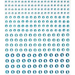 Rhinestone stickers ljusblå – 496 ljusblå pärlstickers. Ø3, 4, 5, 6 mm