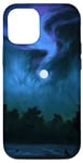 iPhone 12/12 Pro Small Wolf And The Full Moon Abstract Artwork Design Case