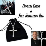 Silver Cross Necklace Chain Vin Diesel F9 Fast and Furious XXX Cars Crucifix