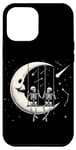 Coque pour iPhone 14 Pro Max Balançoire de minuit avec squelette amis sous les étoiles