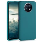 kwmobile TPU Case Compatible with Xiaomi Redmi Note 9T - Case Soft Slim Smooth Flexible Protective Phone Cover - Teal Matte