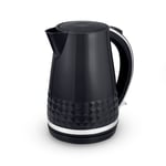 Tower T10075BLK Solitaire Kettle with 360° Swivel Base 1.5L 3KW Black and Chrome