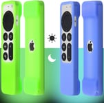 Brille Verte Et Lueur Bleue Lot De 2 Coques De T¿¿L¿¿Commande Phosphorescentes Compatibles Avec Apple Tv Siri 2021 (2¿¿Me G¿¿N¿¿Ration)