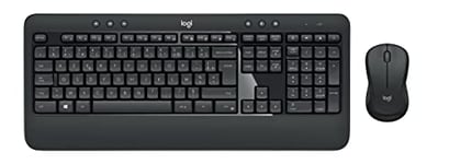 Logitech MK540 Advanced Wireless Keyboard and Mouse Combo for Windows, AZERTY French Layout - Black