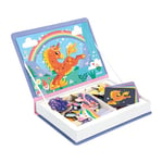 Janod J02584 UNICORNS Magnéti'Book Unicorns-44-Magnet Educational Game with 10 Model Cards-Children’s FSC Cardboard Toy-Develops Dexterity and Imagination-3 Years +, Multicolor