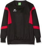 Erima 1076 Classic Team Sweat-Shirt Mixte Enfant, Noir/Rouge, FR : XXS (Taille Fabricant : 128 cm)