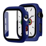 Apple Watch 9/8/7 (45mm) Hardplastdeksel med innebygd skjermbeskytter - Mørke blå