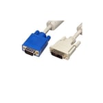 GP978 DVI-A male to 15 pin SVGA / VGA male Cable Lead 2m